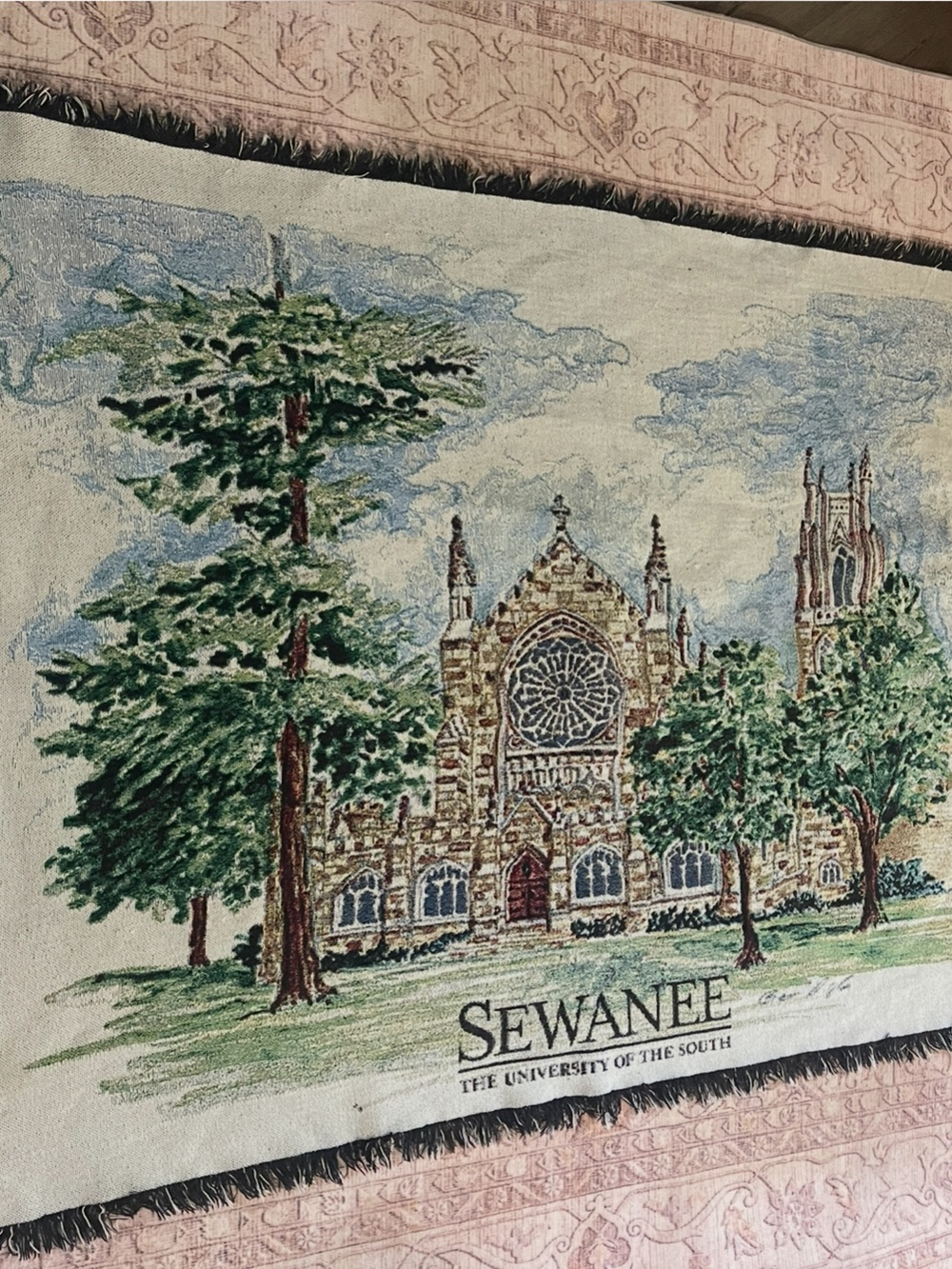 Sewanee The University of the South large Throw Blanket Tapestry Pure Country